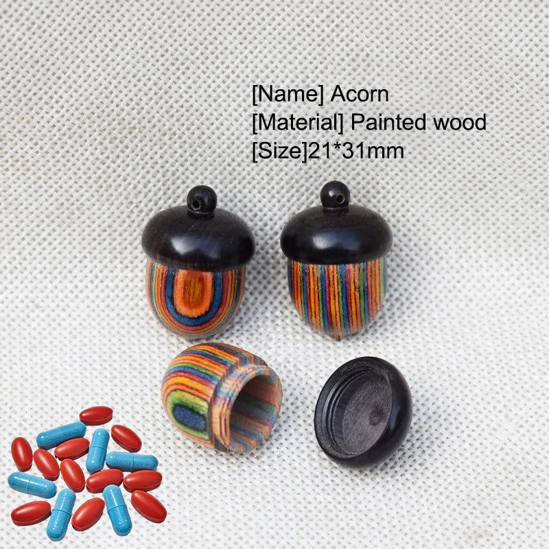 Mini Sandalwood Pill Box | Portable Wooden Tablet Case Wooden Pill Box QXL