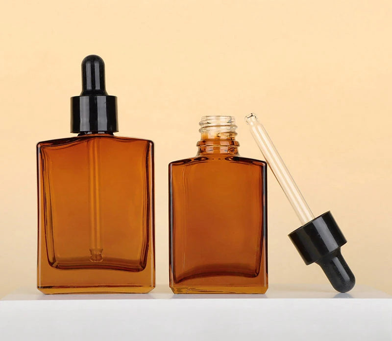 Amber Glass Essential Oil Dropper Bottle 30ml 50ml Refillable Essential Oil Bottle QXL 30ml Glass