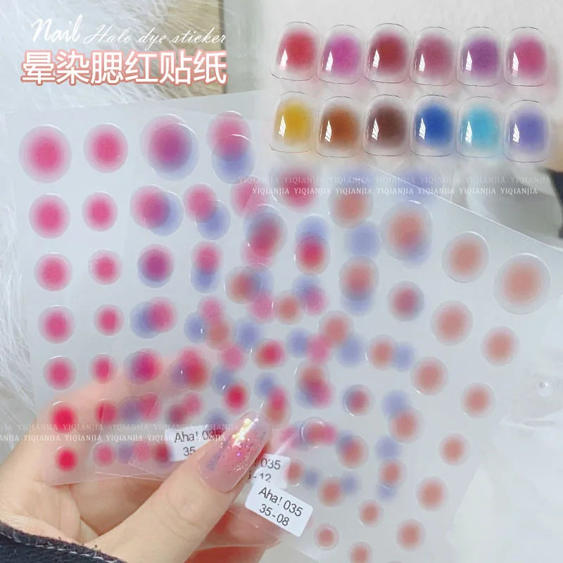 3D Kawaii Nail Art Stickers | Dizzy Blusher J/K Style Decals Nail Art Stickers QXL