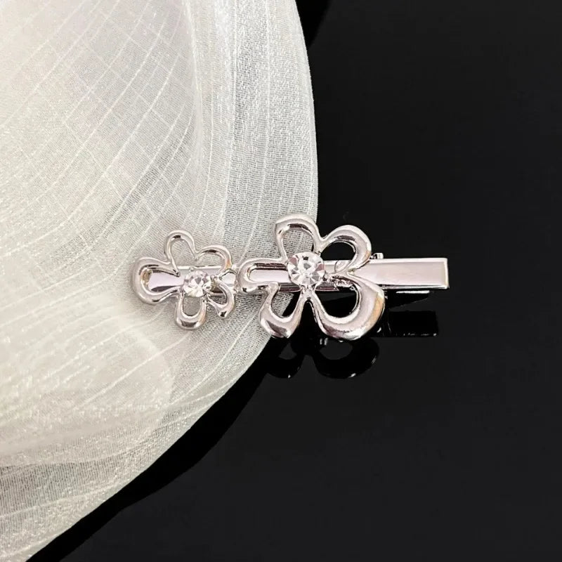 Glitter Rhinestone Hair Clip | Geometric Flower Barrette Rhinestone Hair Clip QXL