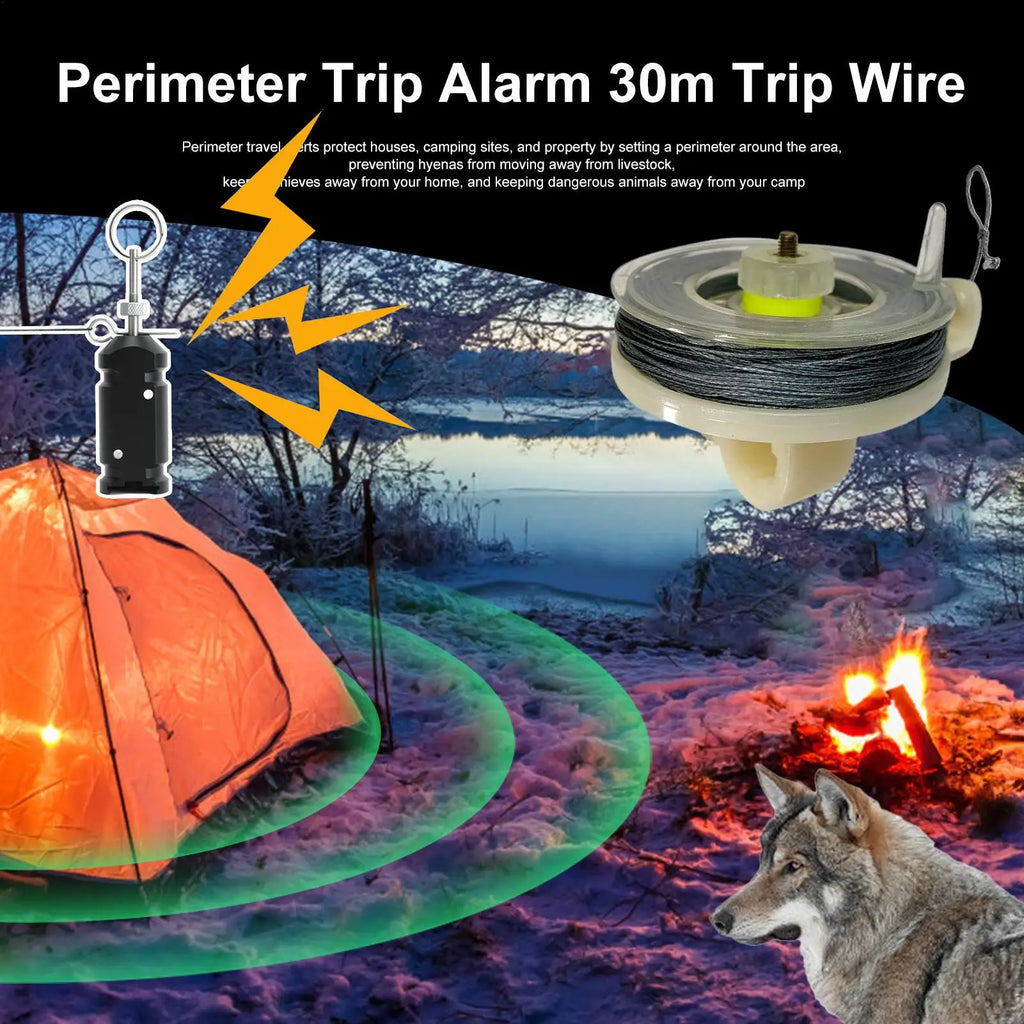 Weatherproof Camping Trip Wire Perimeter Alarm System 25m Perimeter Alarm Wire QXL