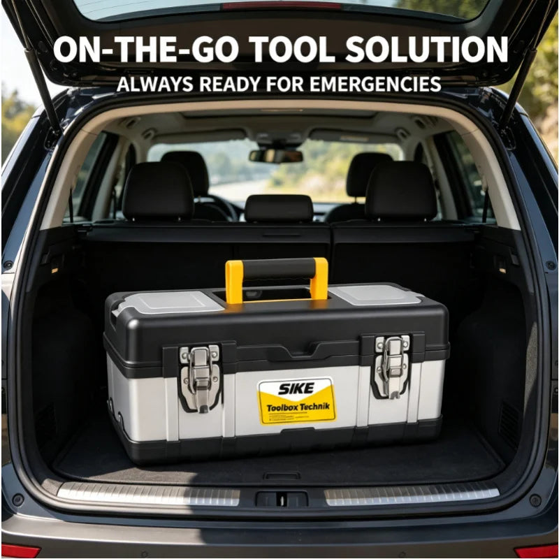 Stainless Steel Double-Layer Tool Box | Hardware Organizer Tool Storage Box QXL