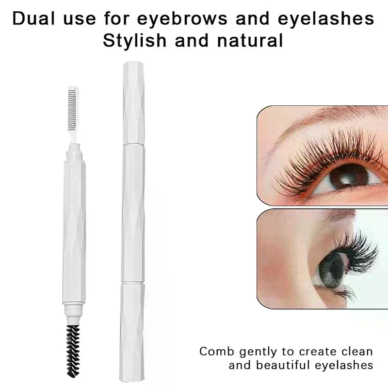 2-in-1 Eyebrow & Eyelash Comb | Spiral Brush Steel Teeth Eyebrow Eyelash Comb QXL