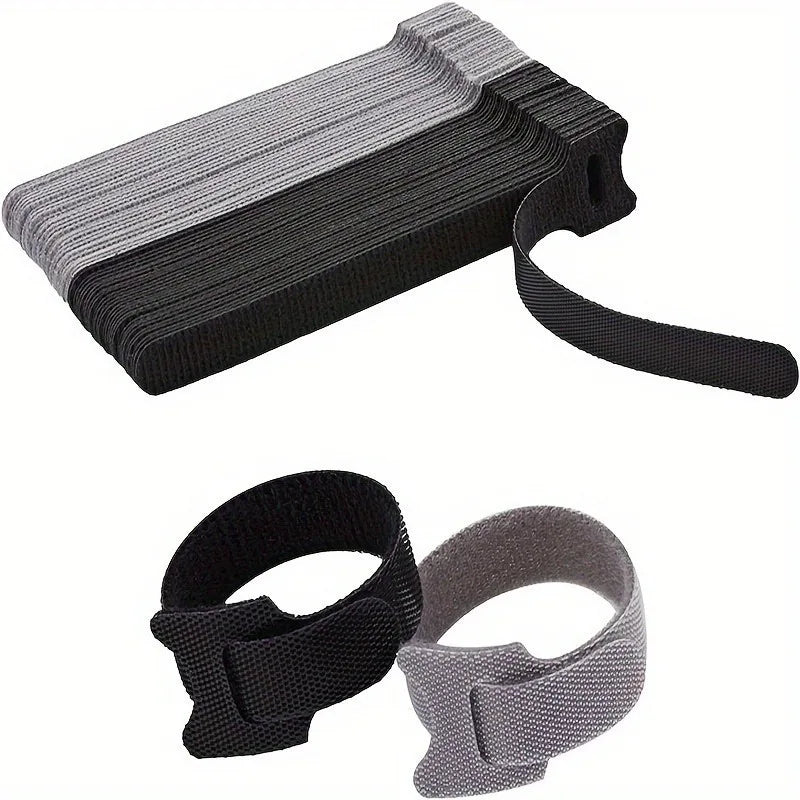 40-Pack Reusable Self-Gripping Cable Management Straps Cable Management Straps QXL