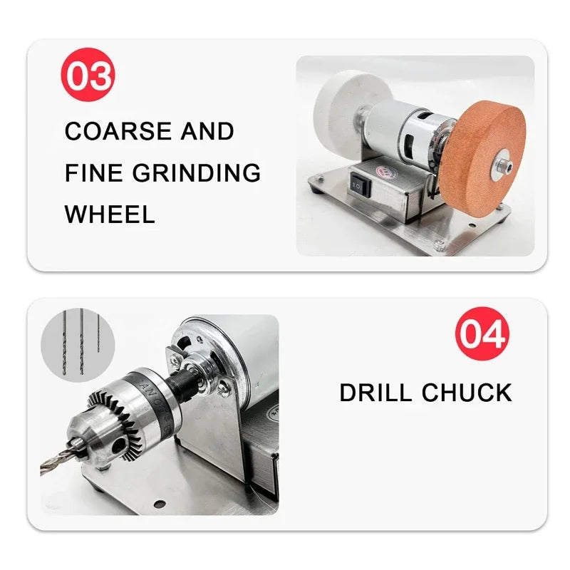 100W Desktop Double Grinding Wheel Machine | Coarse & Fine Bench Grinder QXL