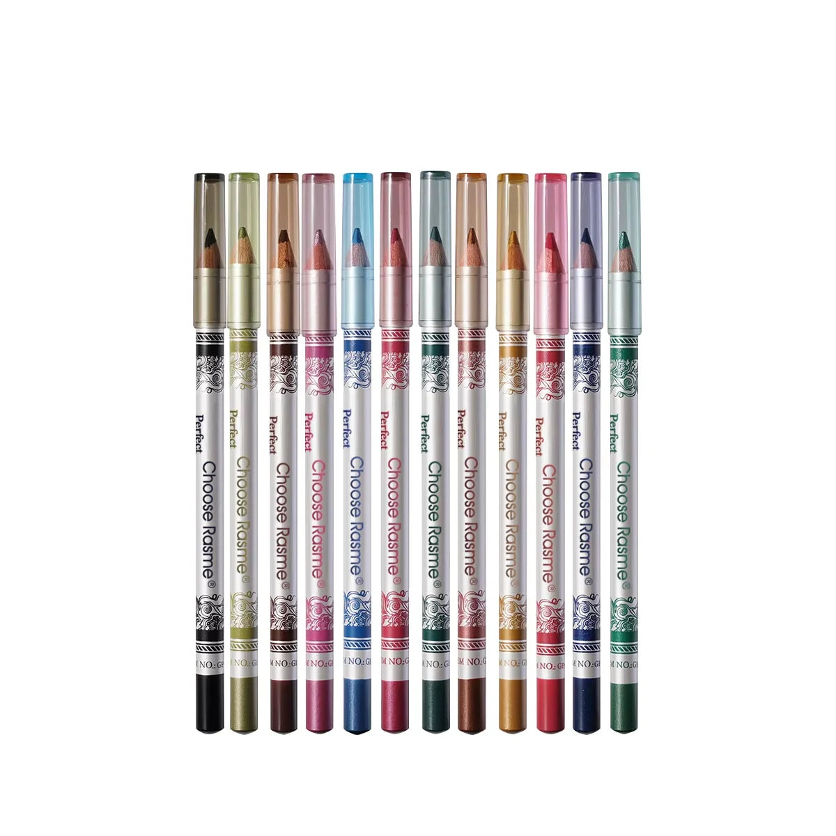 12-Pack 2-in-1 Eyeliner & Lip Pencil | 12 Colors Waterproof Eyeliner Pencil Set QXL 2-CR0227