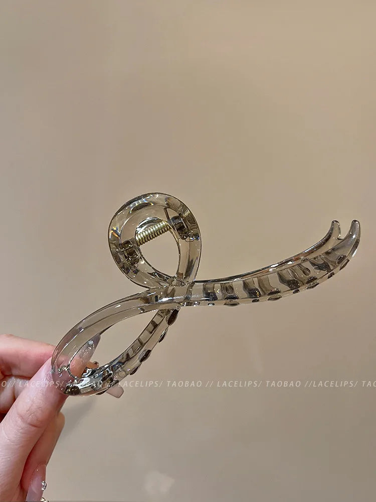 Elegant Shark Claw Clip | Versatile Women's Hair Accessory Hair Claw Clip QXL transparent black