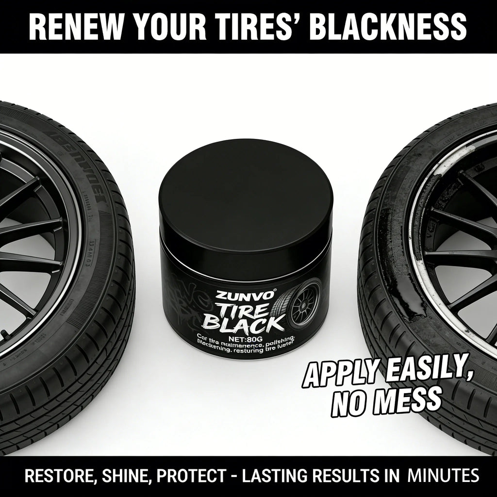 Tire Black Cream | Car Tire Polishing & Luster Restorer Tire Care Cream QXL