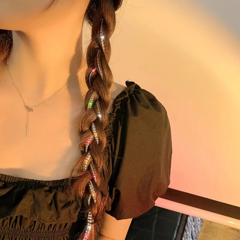 Luxury Rhinestone Tassel Hair Clip | Fringe Chain Hairpin Rhinestone Hair Clip QXL