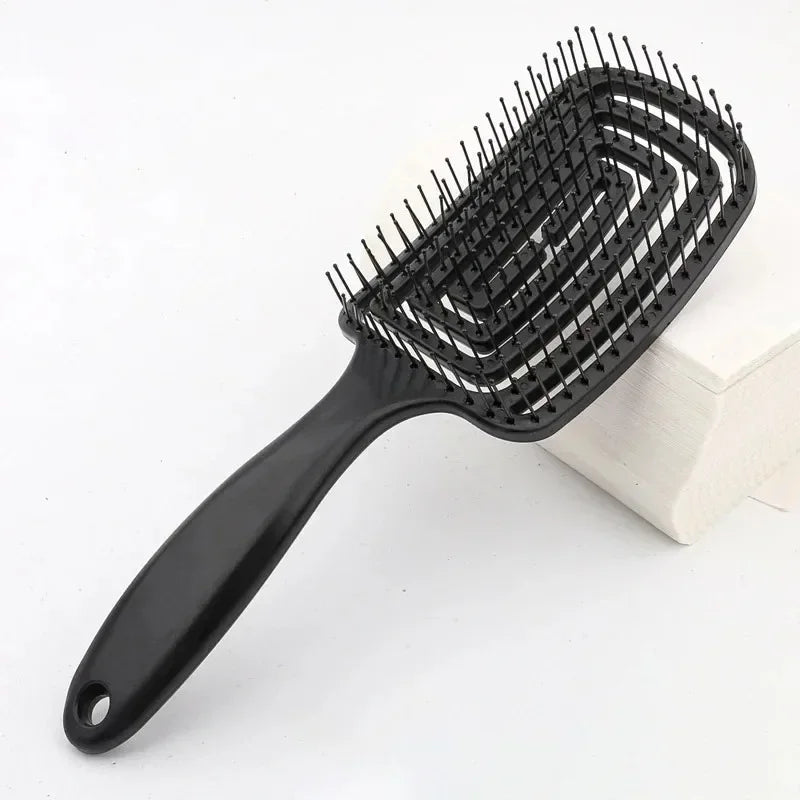 Anti-Static Massage Comb | Wet Hair Detangling Brush Hair Massage Comb QXL Black