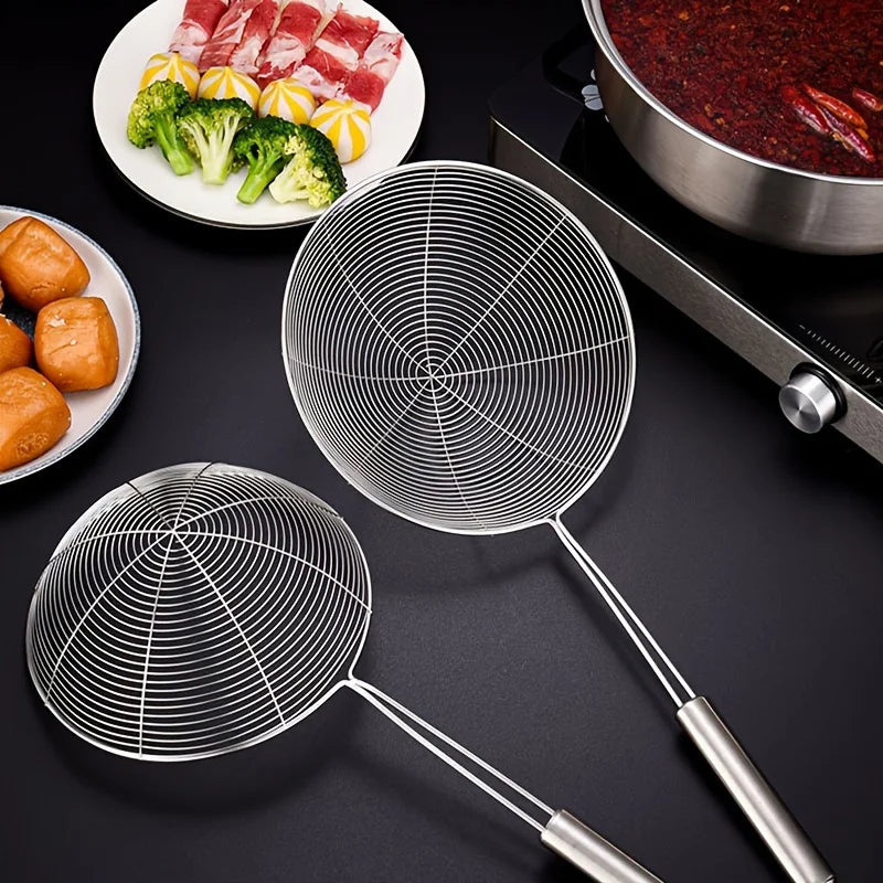Stainless Steel Wire Skimmer Spoon | Frying & Draining Kitchen Skimmer Spoon QXL