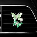 Butterfly Dual-Color Car Air Freshener Vent Clip | AC Ornament Car Air Freshener QXL Green