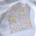5D Embossed Bee & Butterfly Nail Art Stickers | Embroidery Decals Nail Art Stickers QXL TS-3785