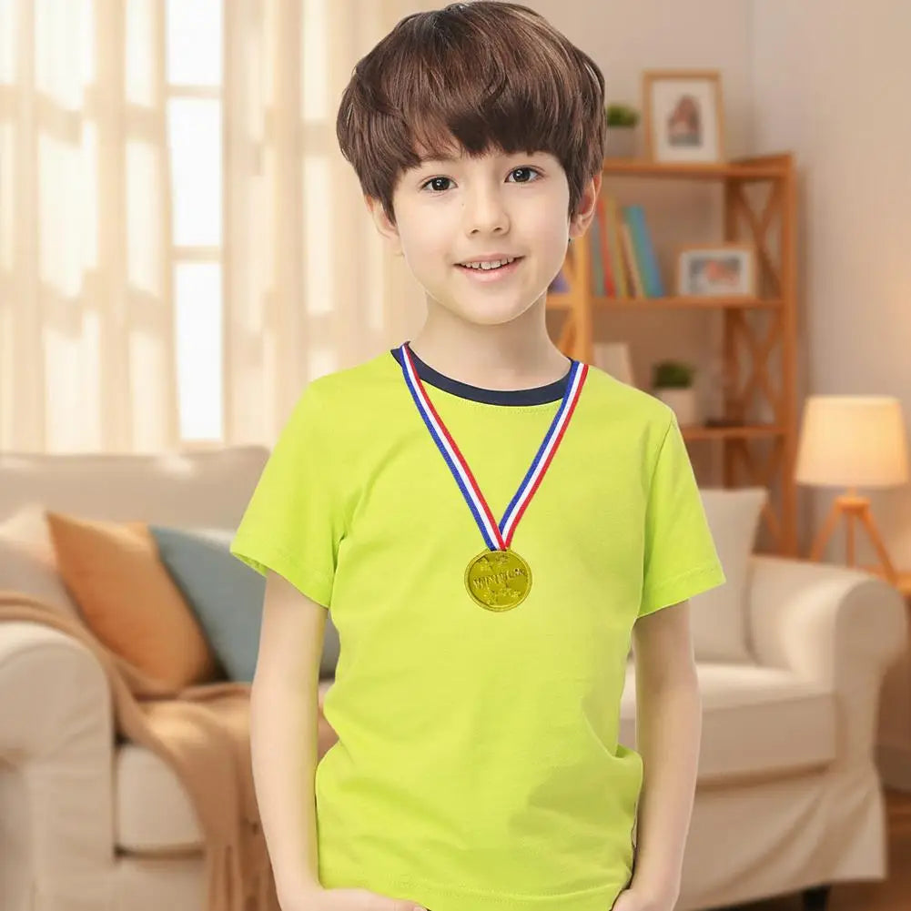 10-Pack Kids Gold Winner Medals | Sports & Party Awards Kids Award Medals QXL