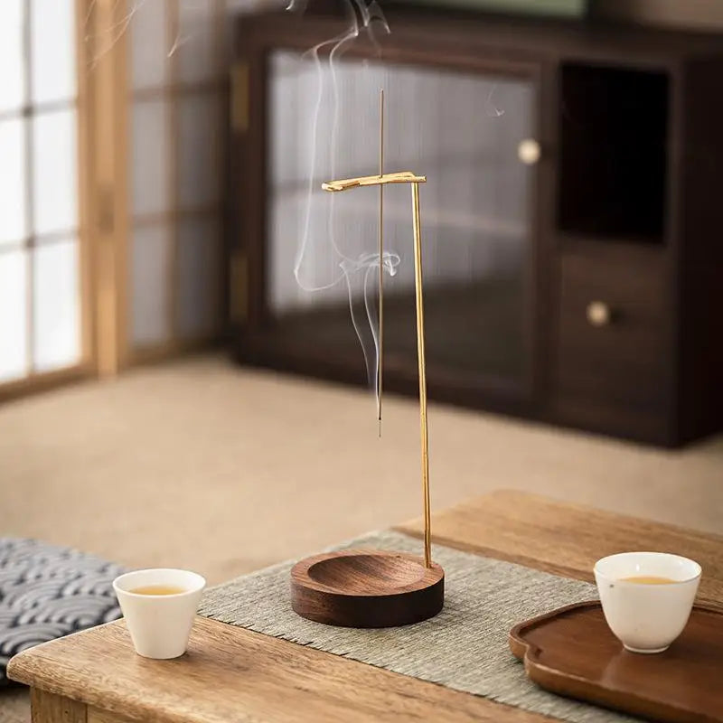 Upside Down Incense Burner Stick Holder | Wood & Metal Decor Incense Holder QXL Default Title