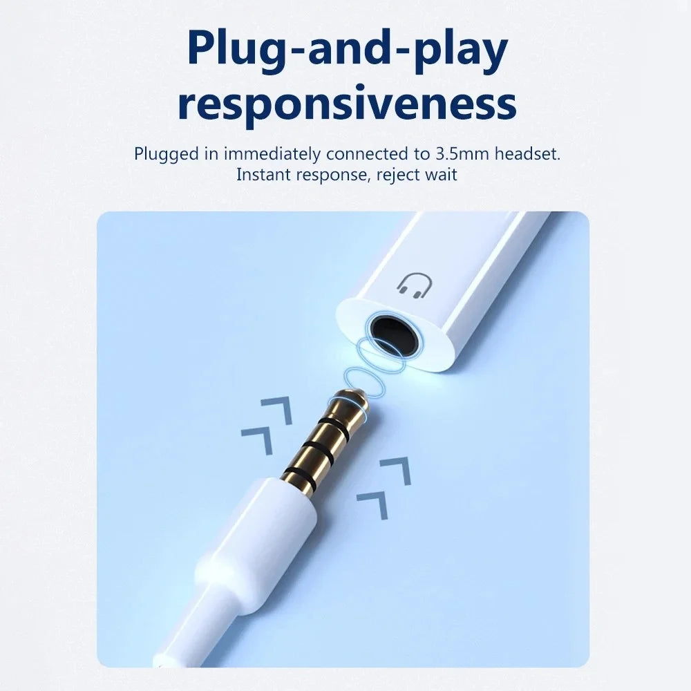 3.5mm to USB-C Audio Adapter | Headphone AUX Converter Audio Adapter QXL