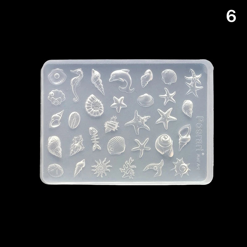 Ocean 3D Silicone Nail Art Mold | Shell, Starfish & Lace Nail Art Mold QXL 6