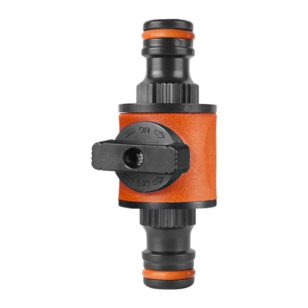 Garden Hose Quick Connector with Shut-Off Valve | ABS Fitting Hose Quick Connector QXL Tangerine orange