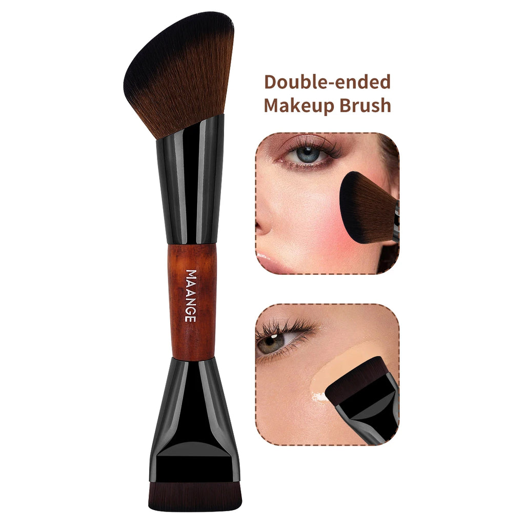 MAANGE Double-Ended Foundation & Concealer Makeup Brush Makeup Brush QXL Black Red