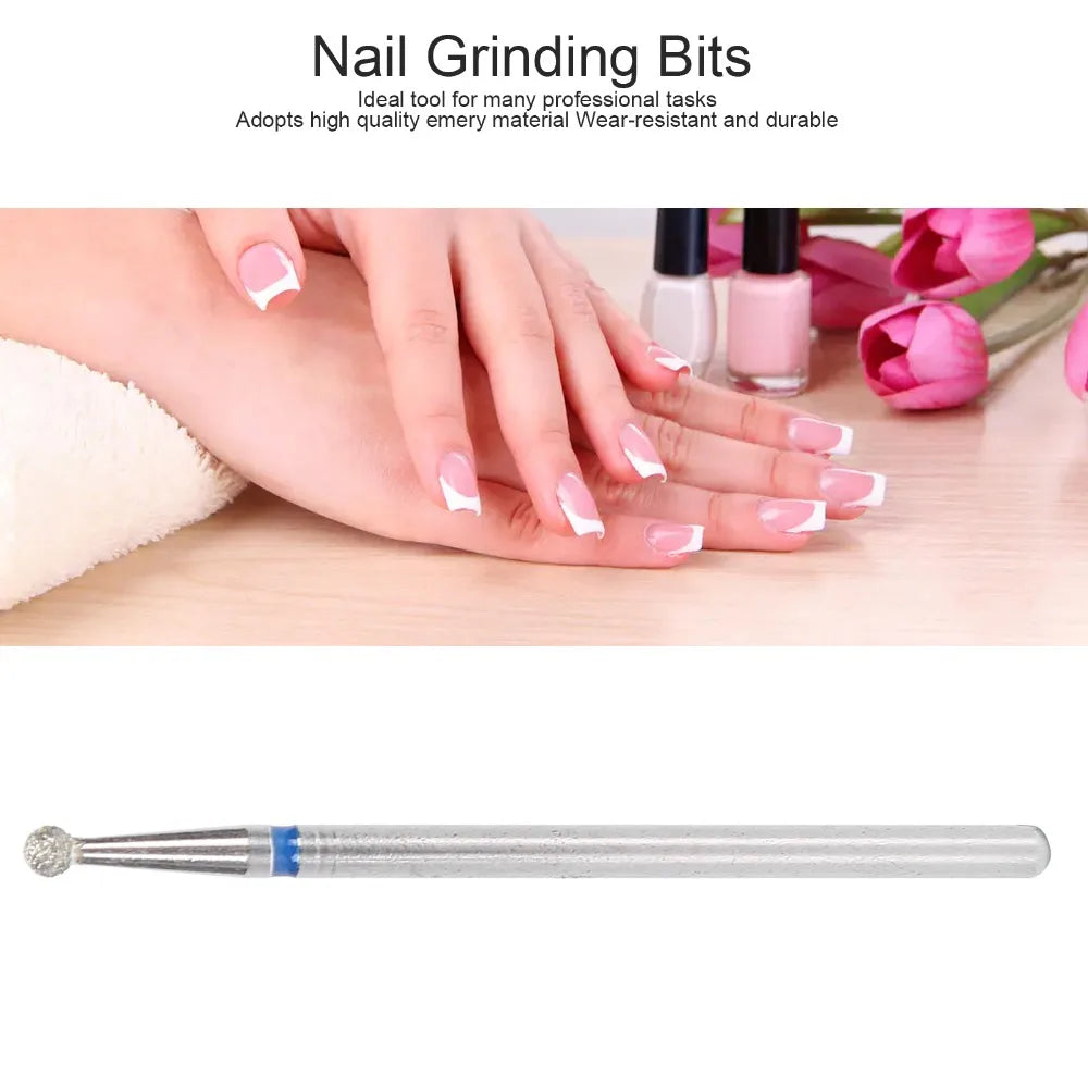 50-Pack Ball Head Nail Drill Bits | Diamond Grinding Set Nail Drill Bits QXL
