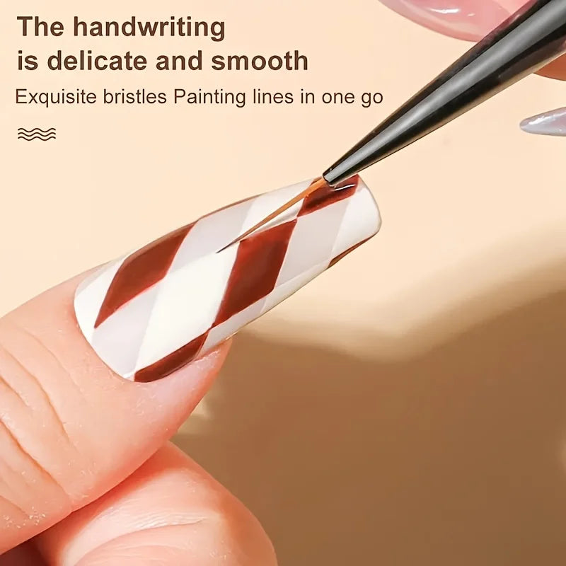 9-Piece UV Gel Nail Art Brush Set | Liner & Acrylic Pens Nail Art Brush Set QXL