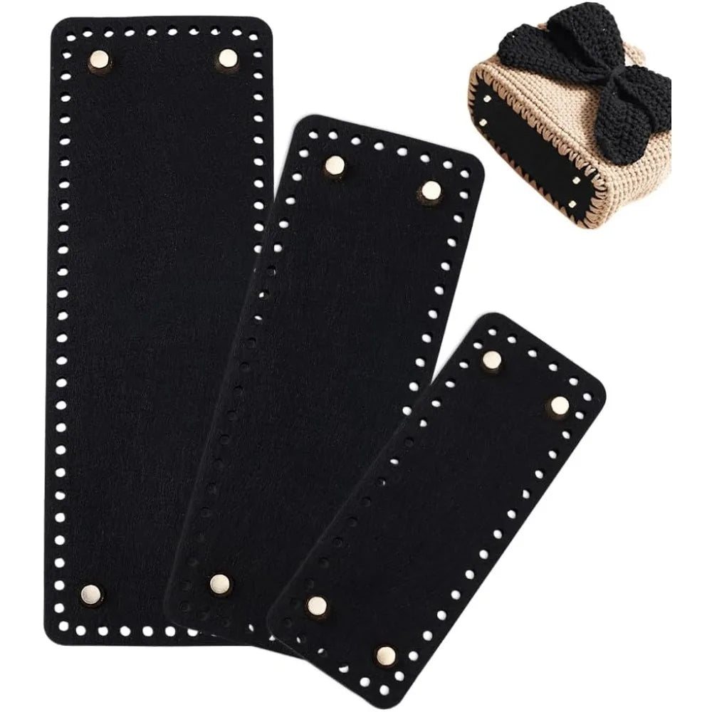 Felt Bag Base Shaper 3-Pack | Rectangle Crochet Bag Bottom Bag Base Shaper QXL