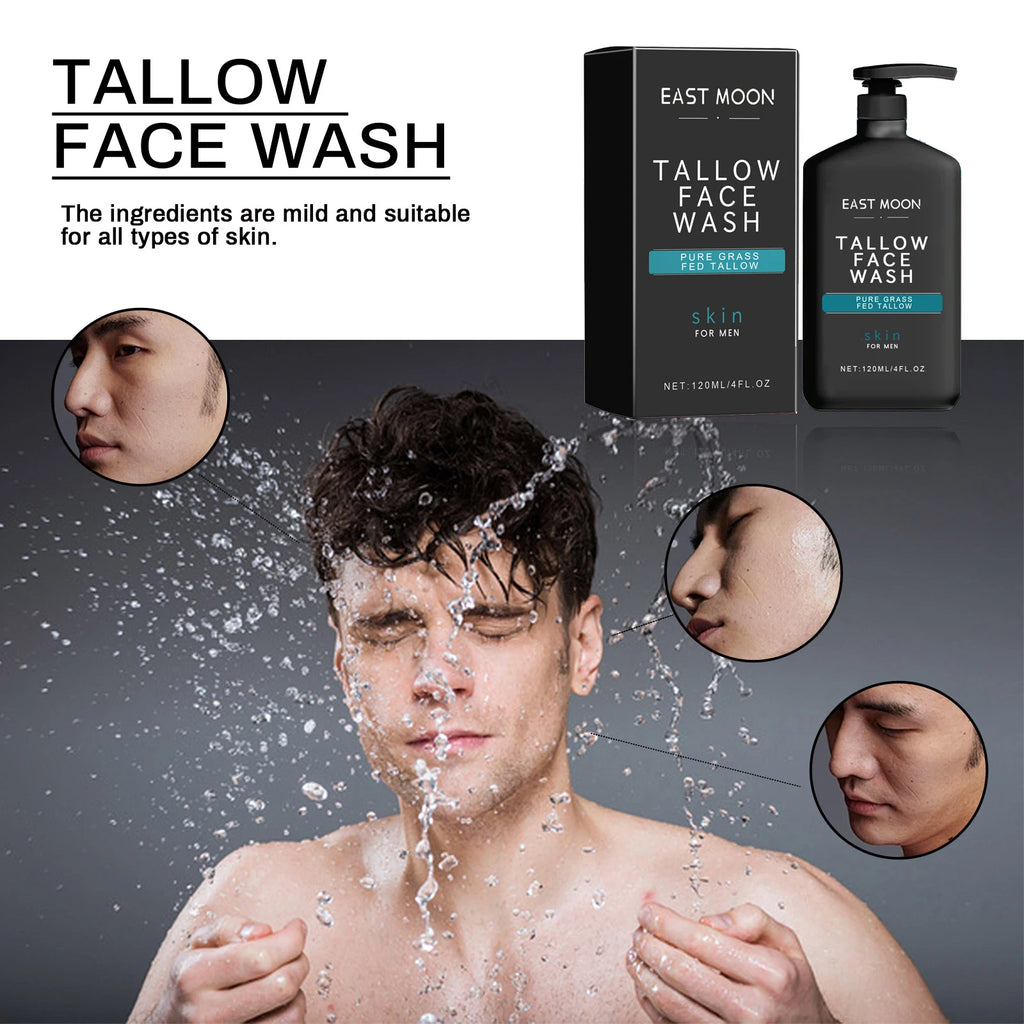 Eelhoe Tallow Men's Facial Cleanser | Deep Pore Cleanse 120ml Facial Cleanser QXL