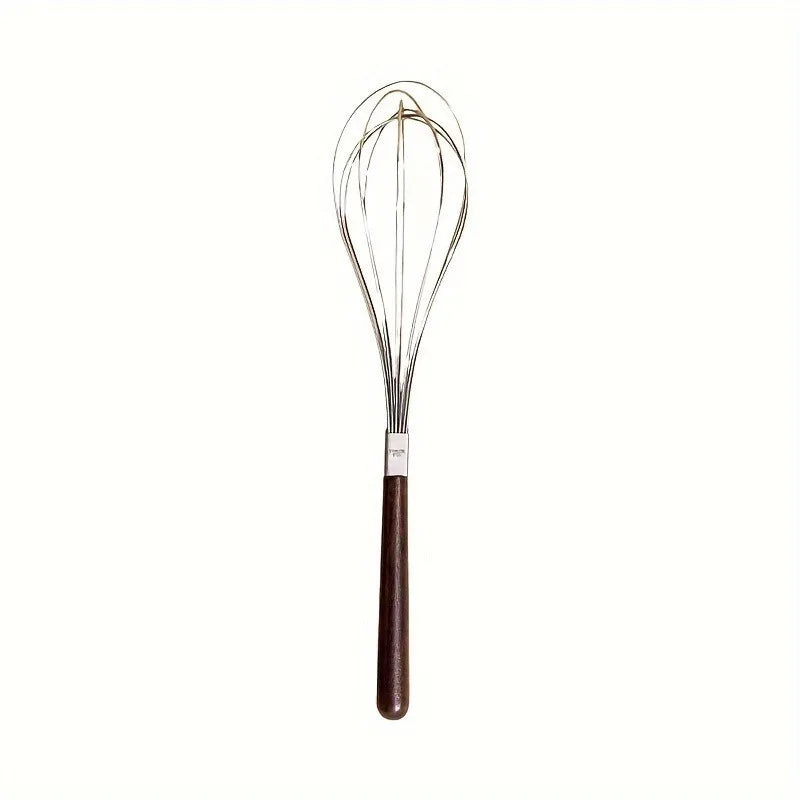 Manual Stainless Steel Egg Beater | Wooden Handle Whisk Manual Egg Beater QXL 1pc