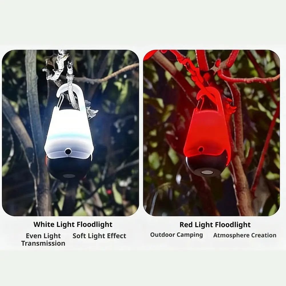Magnetic Hook LED Camping Lantern | USB-C Rechargeable Dual Color LED Camping Lantern QXL