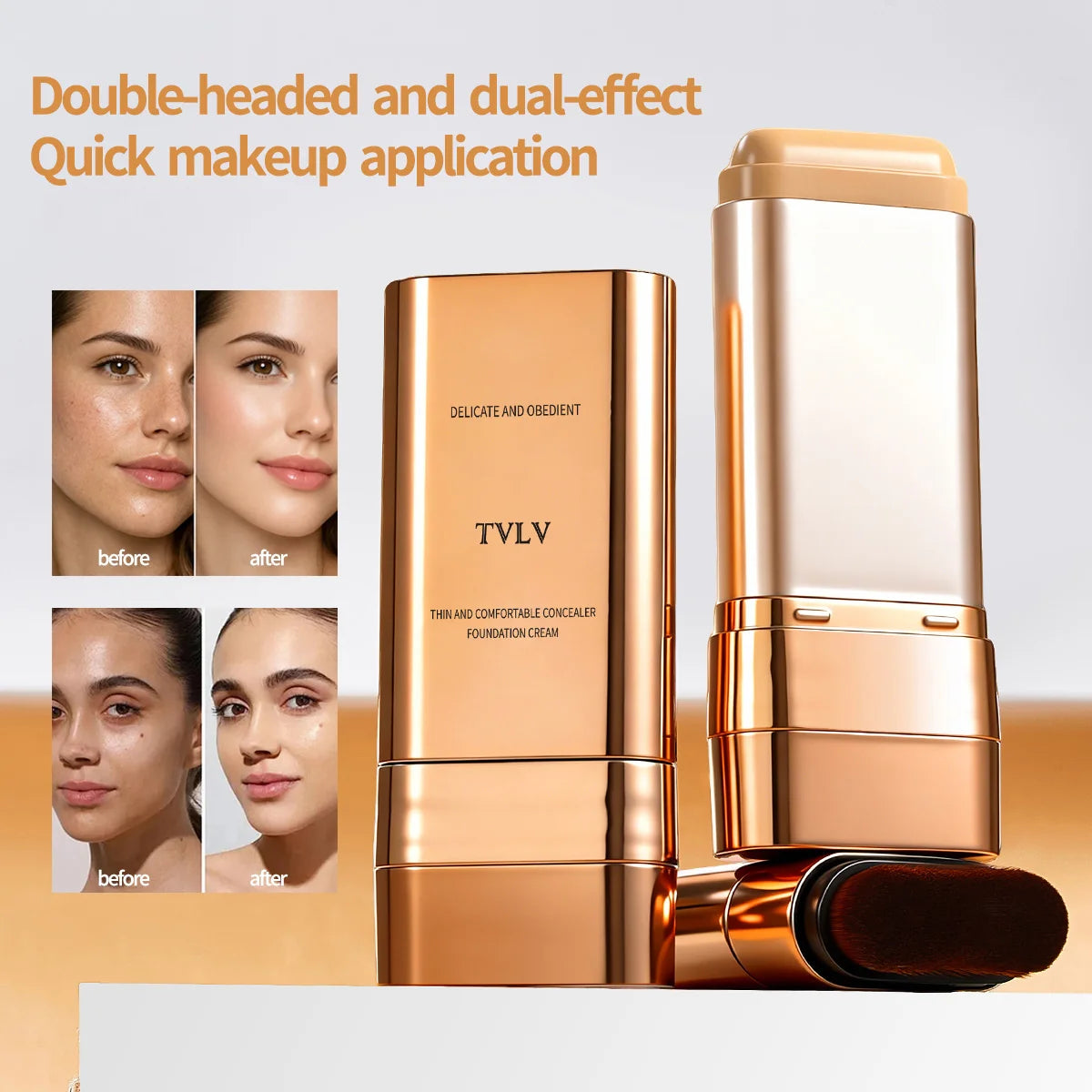 2-Pack Double-End Foundation Stick | Long-Lasting Coverage Foundation Stick QXL