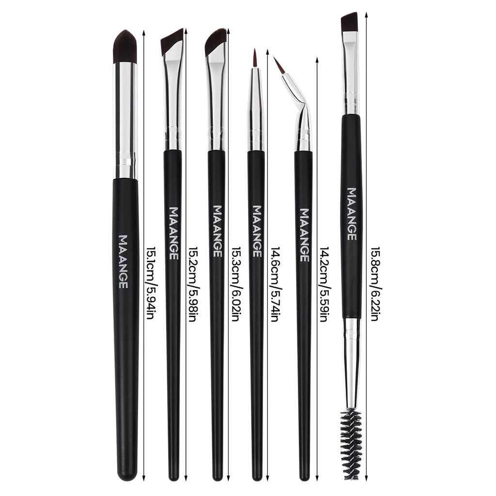 MAANGE 6-Pc Eye Makeup Brush Set – Eyeliner, Brow & Shadow Eye Makeup Brush Set QXL