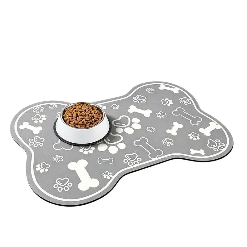 Diatomaceous Earth Pet Placemat | Quick-Dry Dog & Cat Bowl Mat Pet Feeding Mat QXL