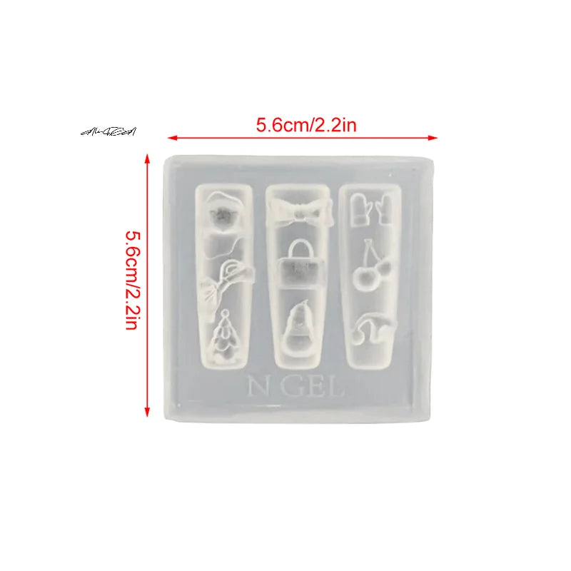 Silicone Christmas Nail Art Mold | Snowman Stamping Template Nail Art Mold QXL