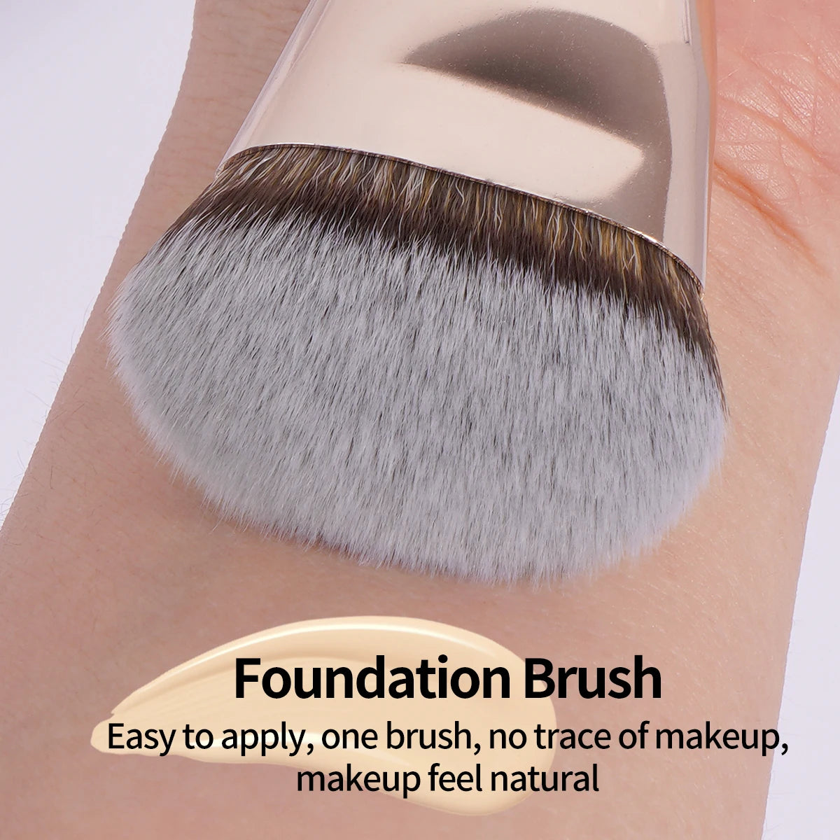 MAANGE Contoured Angle Foundation Brush | Liquid & Cream Foundation Makeup Brush QXL
