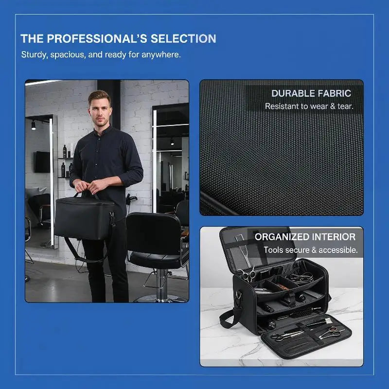 Large Capacity Barber Tool Bag | Hair Stylist Organizer Barber Tool Bag QXL