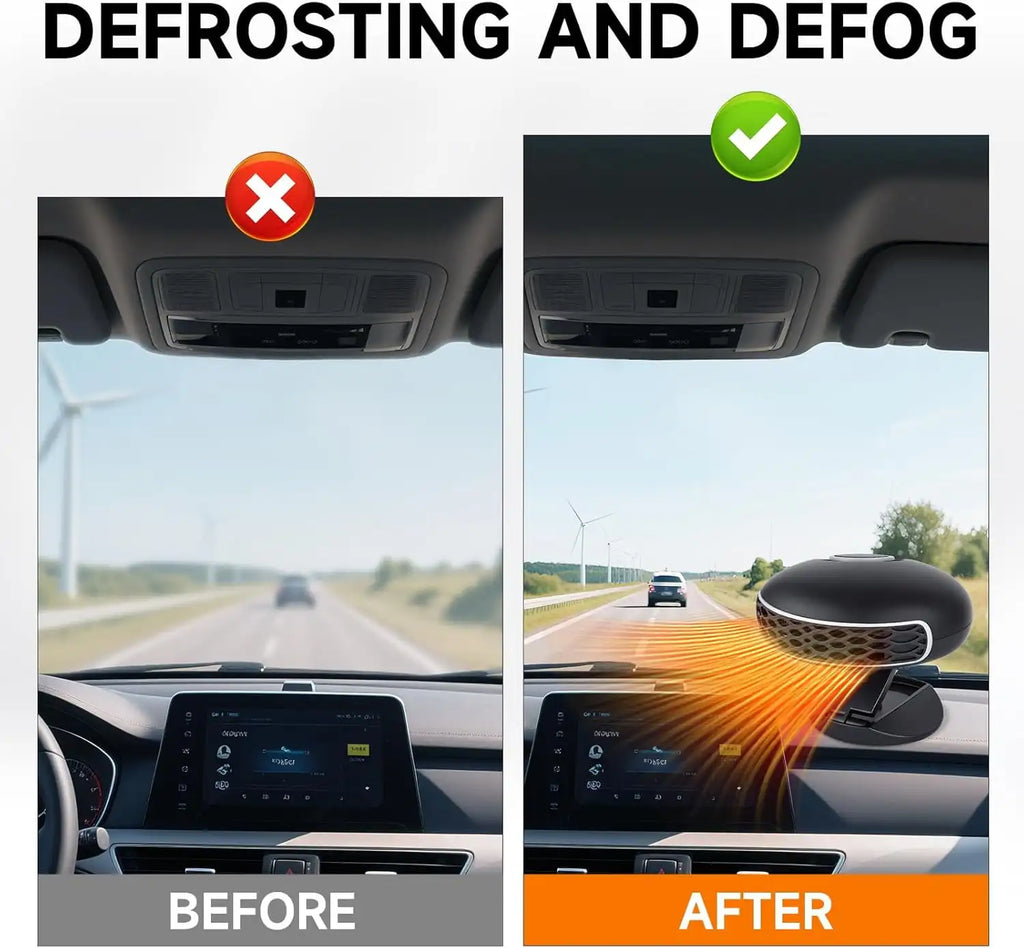 150W 12V Portable Car Heater & Defroster | 360° Fan Car Heater Fan QXL