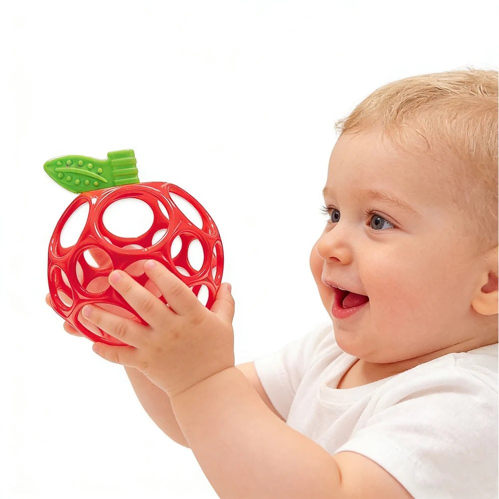 Infant Sensory Grasping Ball Rattle | Red Apple Baby Toy Infant Sensory Rattle QXL