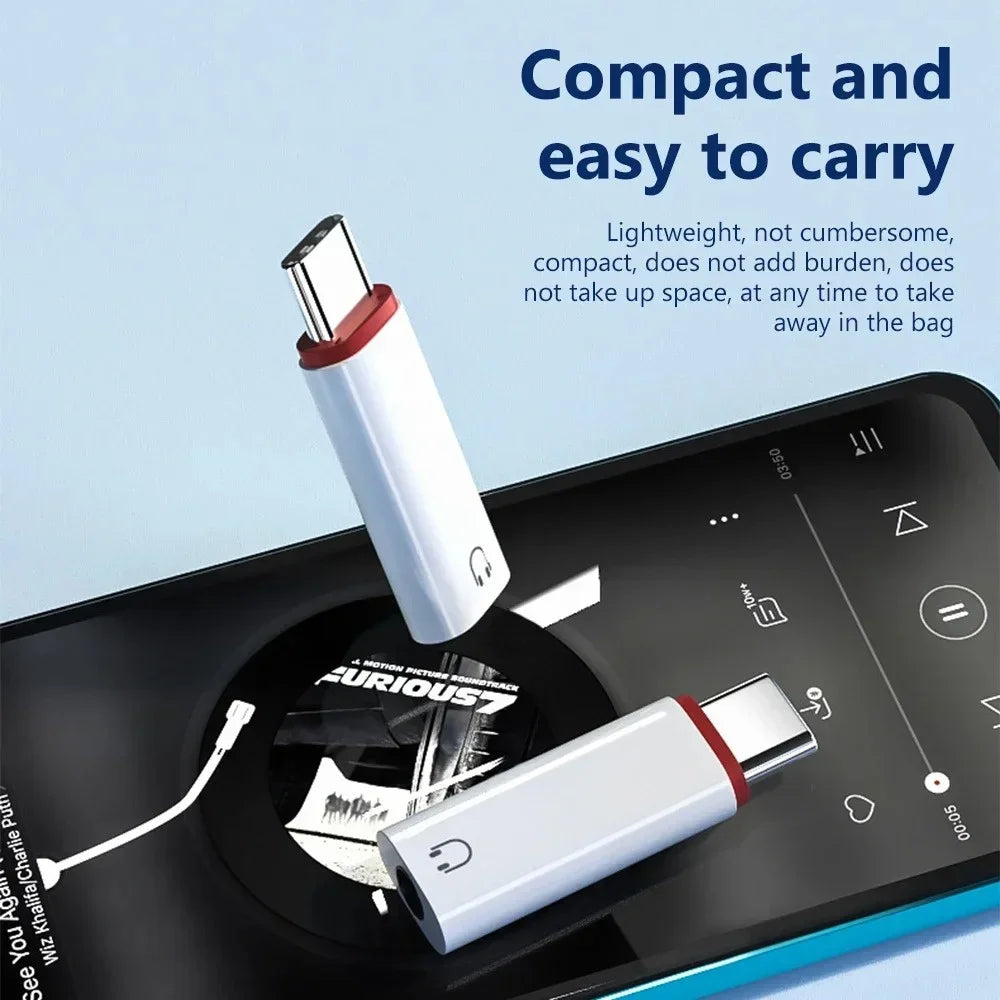 3.5mm to USB-C Audio Adapter | Headphone AUX Converter Audio Adapter QXL