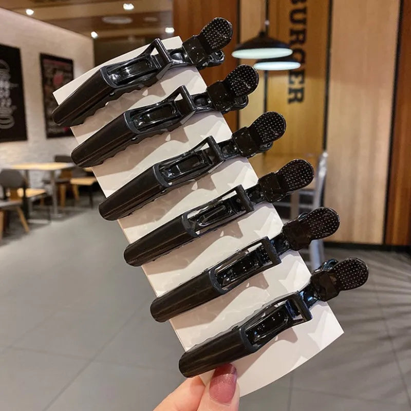 6/8-Pack Colorful Alligator Hair Clips | Pro Salon Sectioning Salon Hair Clips QXL 6pcs black