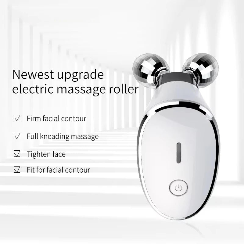 Dual Roller EMS Face & Neck Massager | 2-in-1 Lifting Device EMS Face Massager QXL