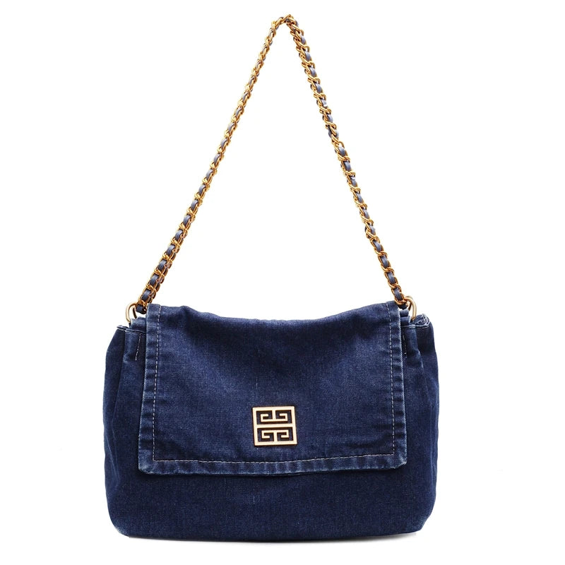 Vintage Minimalist Leather Crossbody Messenger Bag | Purse Crossbody Messenger Bag QXL DEEP BLUE