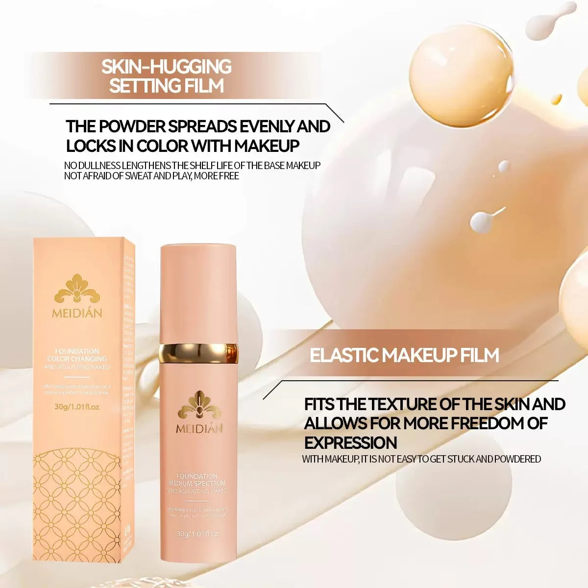 4-in-1 Color Adapting Foundation SPF 50 | Matte & Hydrating Liquid Foundation QXL