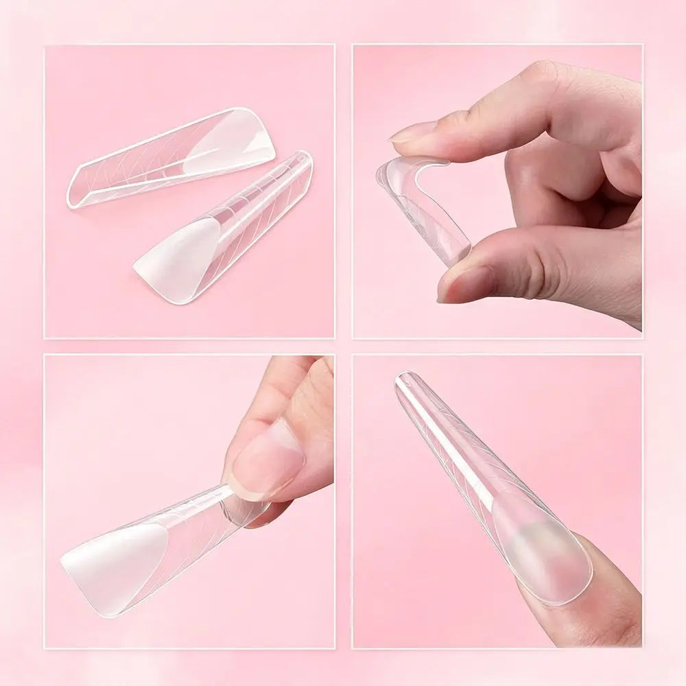 French Nail Molds Coffin Square Almond | 12 Sizes Full Cover Nail Art Molds QXL