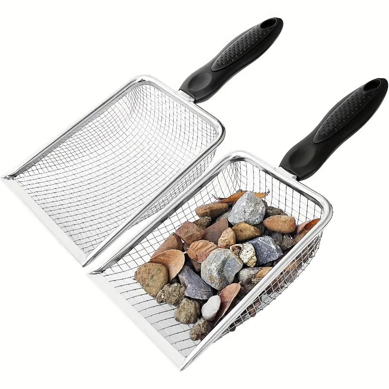 Garden Sand & Compost Sieve with Handle | One-Handed Garden Sieve QXL