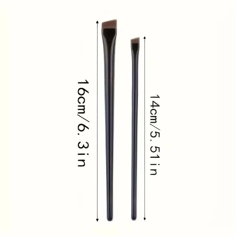 2-Pc Angled Blade Brush Set | Eyeliner, Brow & Lip Brushes Angled Makeup Brush Set QXL