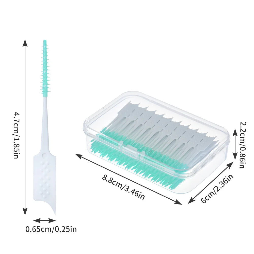 Silicone Interdental Brushes with Floss | 20/40/200 Pack Interdental Brush QXL