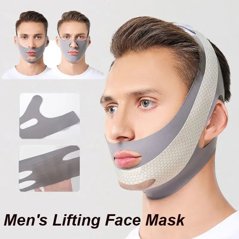V-Line Face Lifting Bandage Mask for Men | Chin Shaper Face Lifting Mask QXL