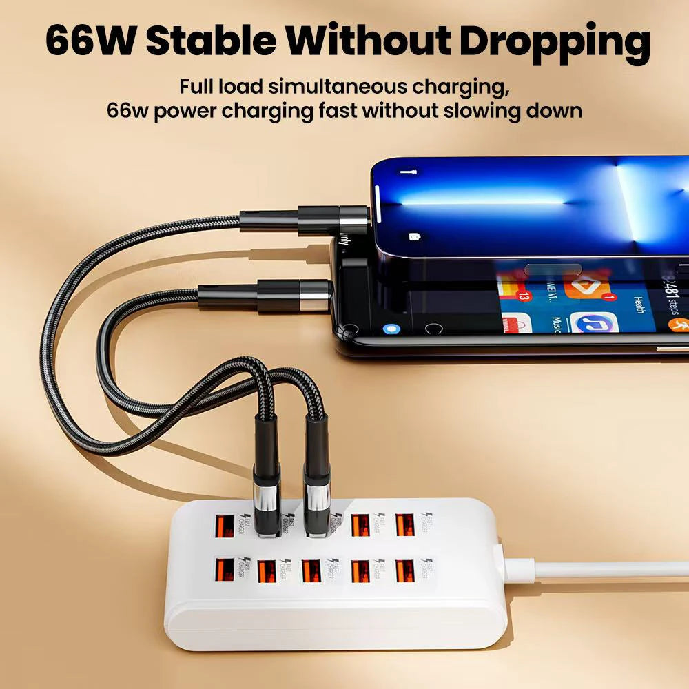 10-Port USB Charging Station 25W | Multi-Device Charger Hub USB Charging Station QXL