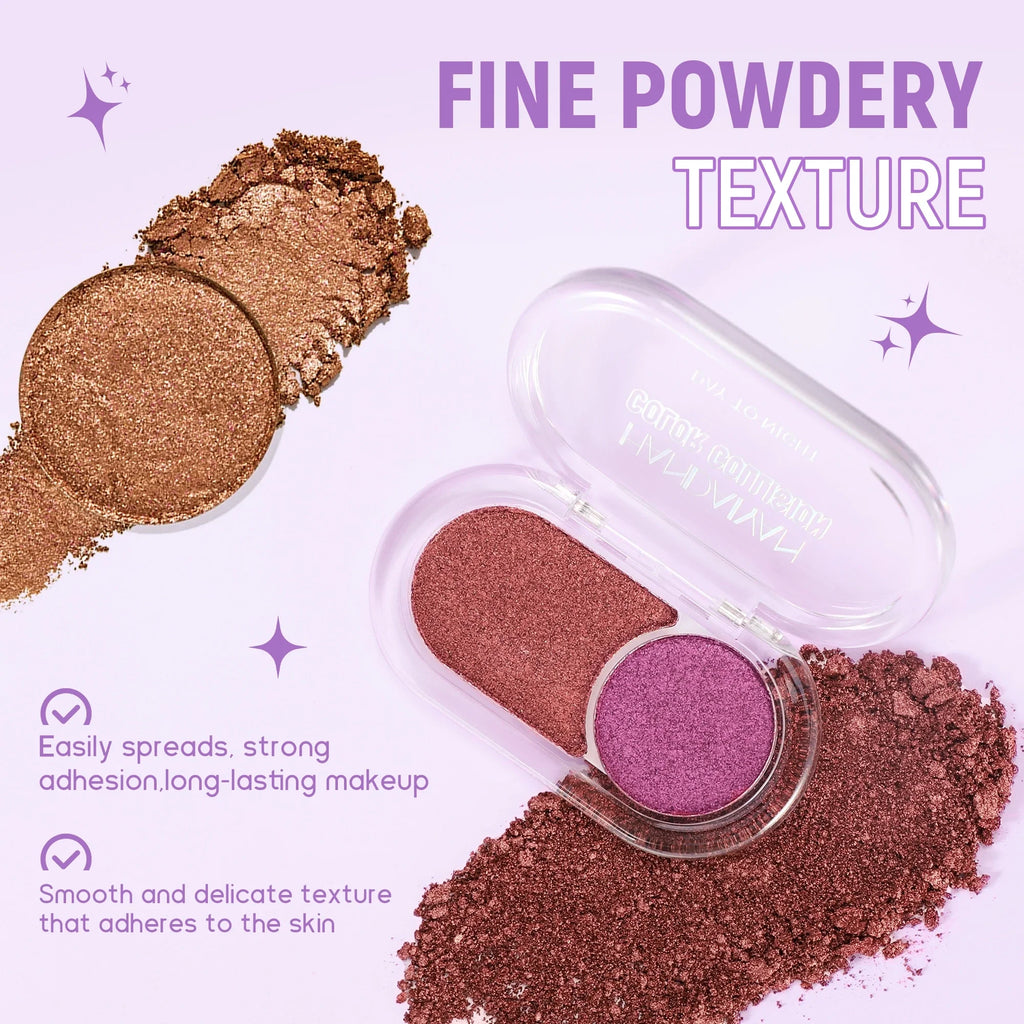 Handaiyan Pearl Shimmer Eyeshadow Palette | Waterproof Duo Eyeshadow Palette QXL