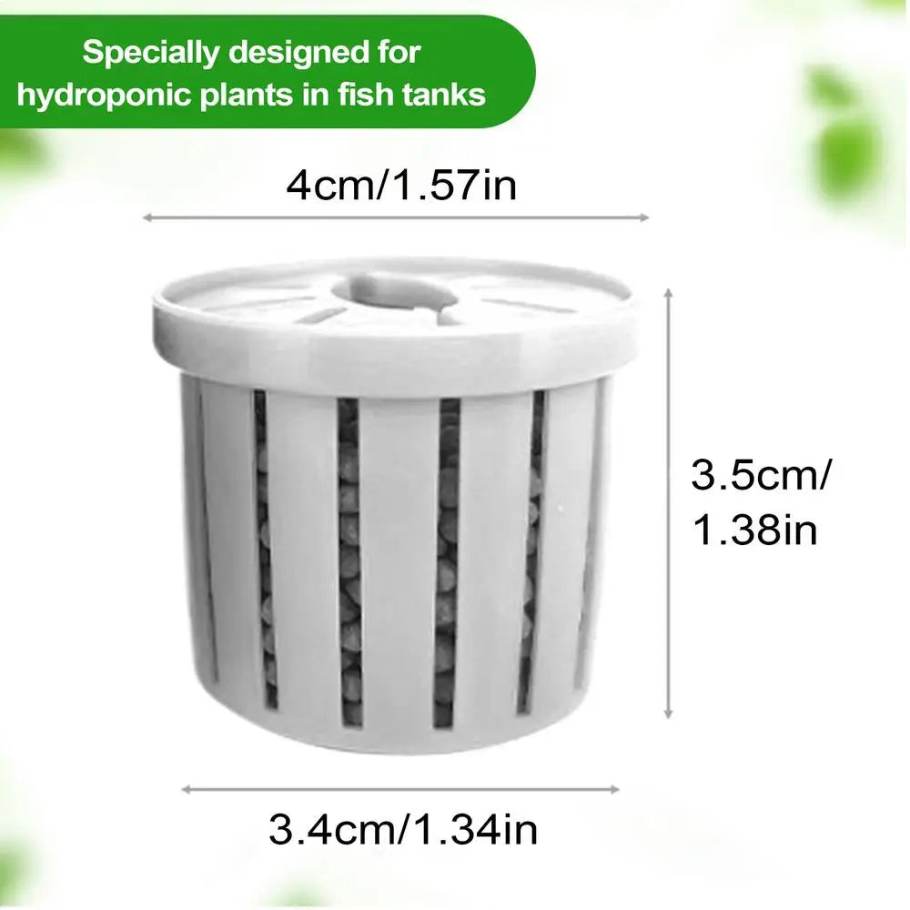 4-Pack Aquarium Plant Basket Pots | Fish Tank Hydroponic Holder Aquarium Plant Basket QXL White 4pcs